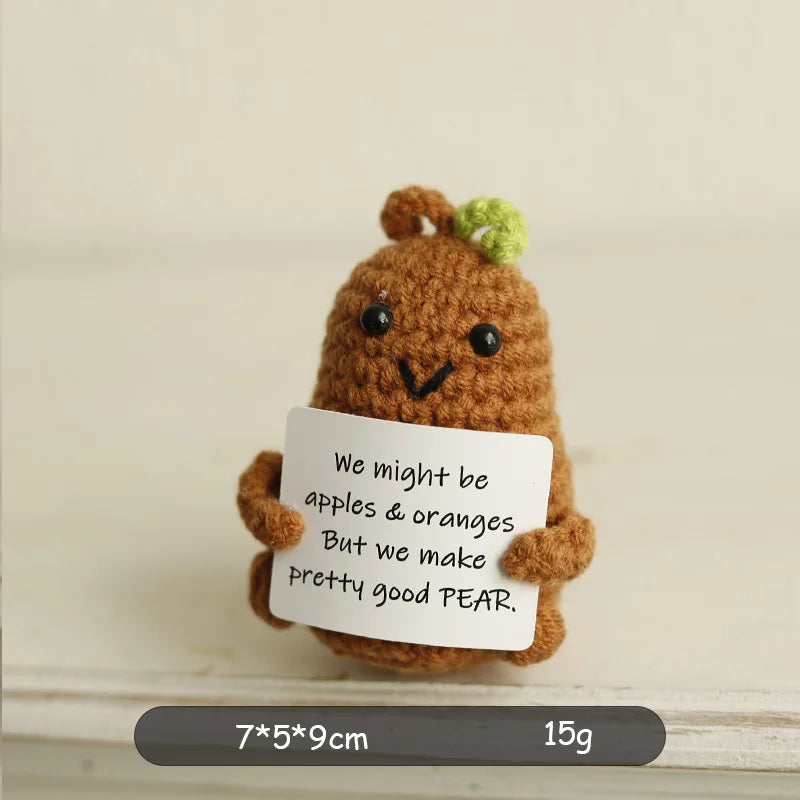 Positive Energy Crochet Potato — Handmade Plush Charm & Gift