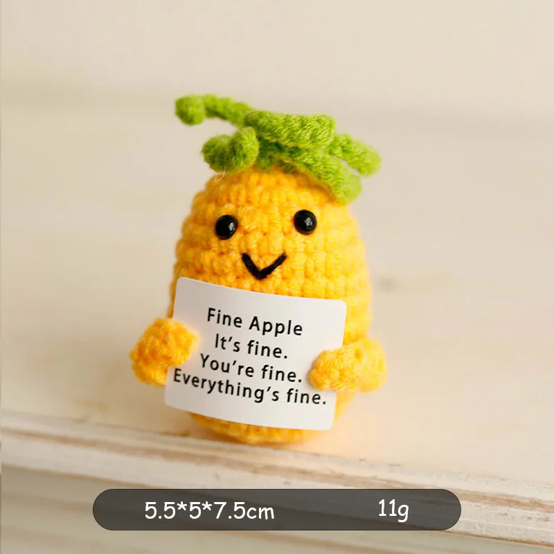 Positive Energy Crochet Potato — Handmade Plush Charm & Gift