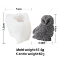 3D Owl Silicone Candle & Craft Mold — DIY Candle Making Gift