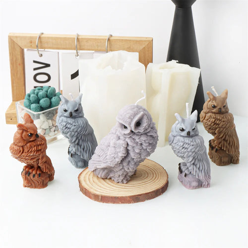 3D Owl Silicone Candle & Craft Mold — DIY Candle Making Gift