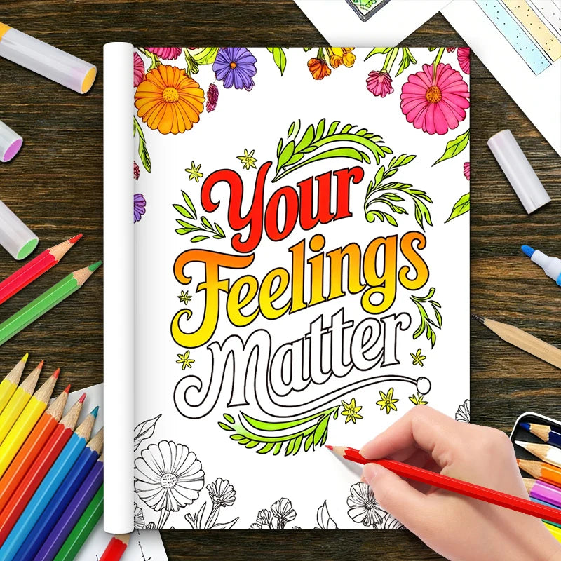 Happiness in Small Moments — Mental Health Colouring Book for Adults