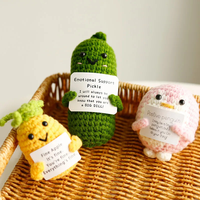 Positive Energy Crochet Potato — Handmade Plush Charm & Gift
