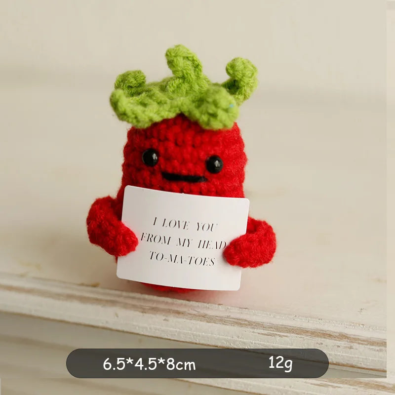 Positive Energy Crochet Potato — Handmade Plush Charm & Gift
