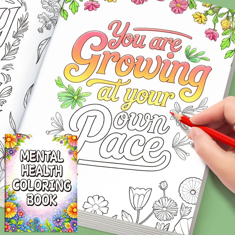 Happiness in Small Moments — Mental Health Colouring Book for Adults