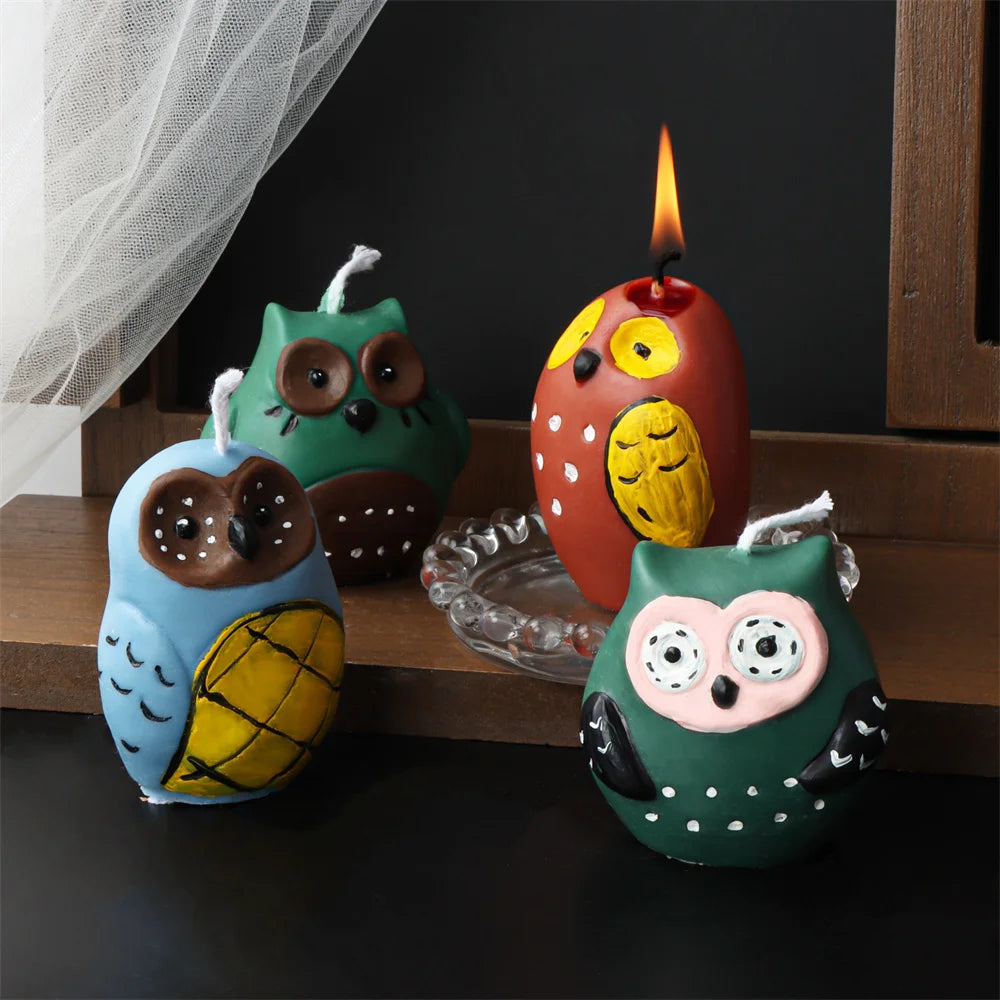 3D Owl Silicone Candle & Craft Mold — DIY Candle Making Gift
