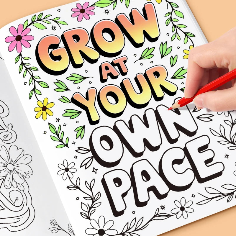 Happiness in Small Moments — Mental Health Colouring Book for Adults