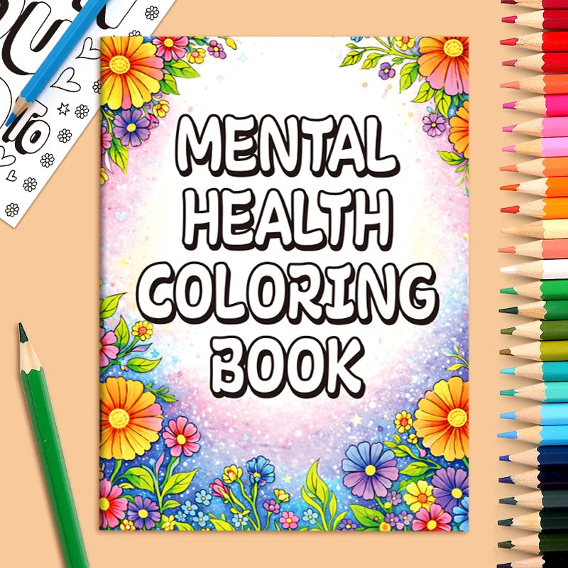 Floral Mindfulness — Mental Health Colouring Book for Adults
