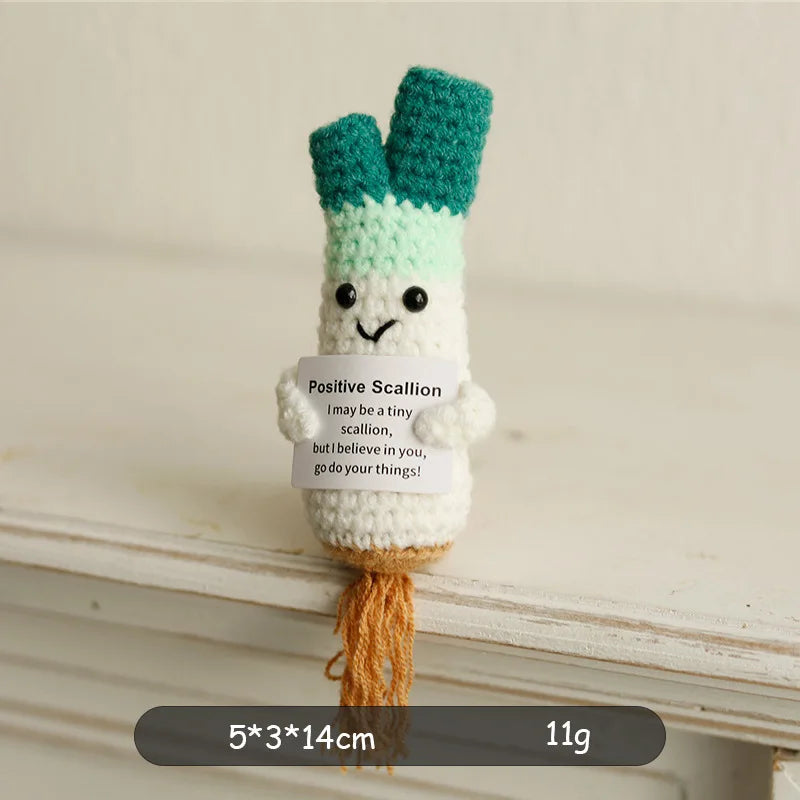 Positive Energy Crochet Potato — Handmade Plush Charm & Gift