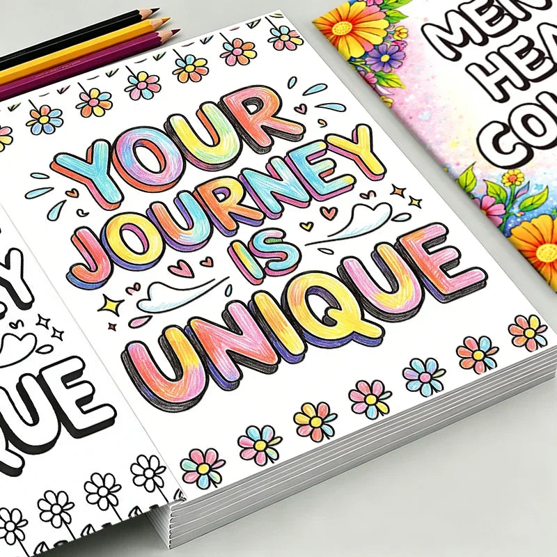 Floral Mindfulness — Mental Health Colouring Book for Adults