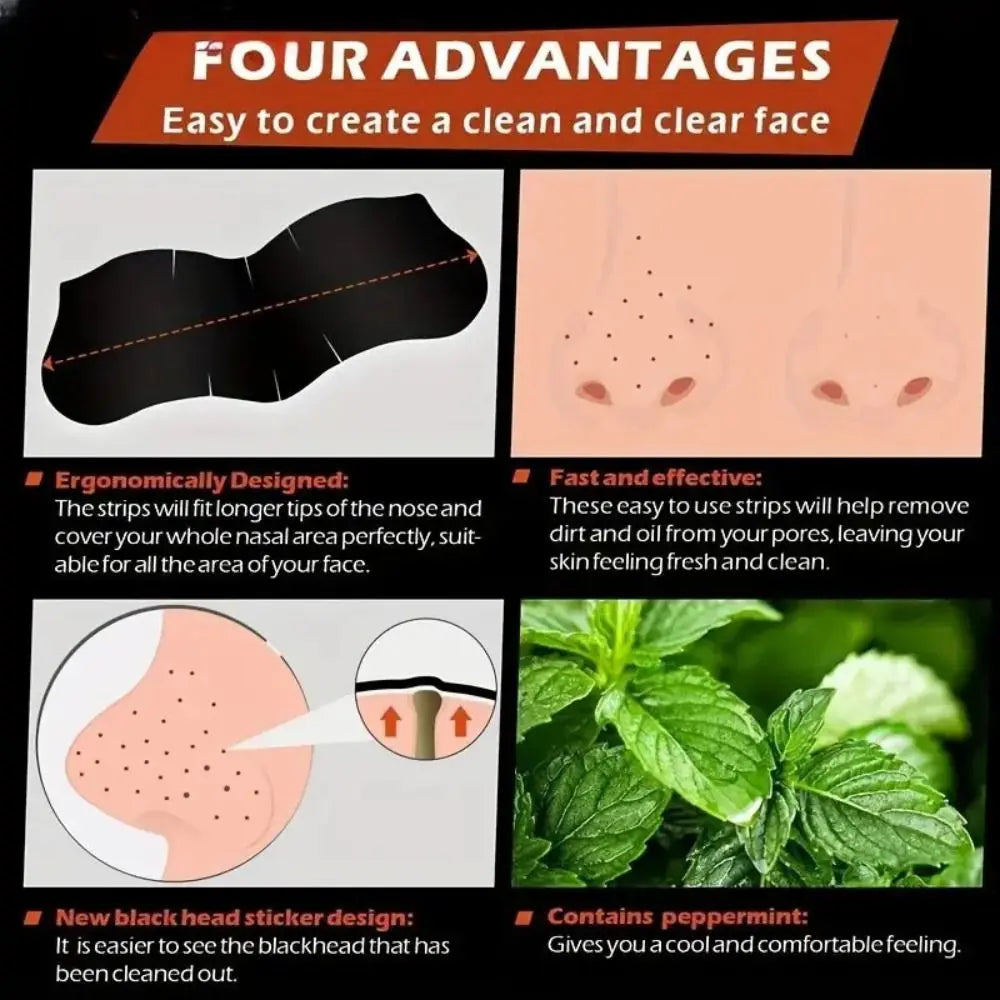 Butterfly Blackhead Nose Strips — 10-Pack Deep Pore Cleansing Patches