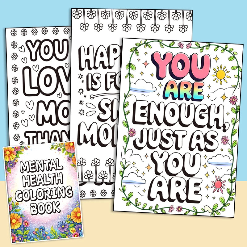 Happiness in Small Moments — Mental Health Colouring Book for Adults
