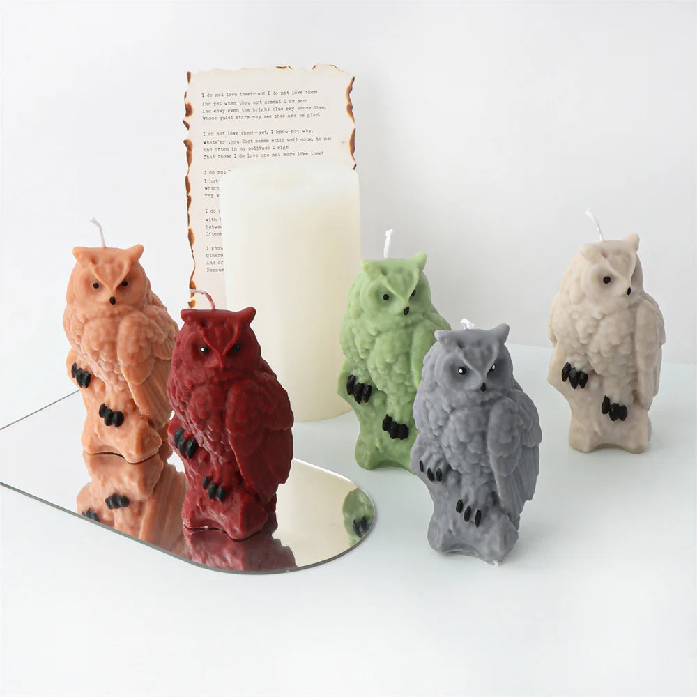 3D Owl Silicone Candle & Craft Mold — DIY Candle Making Gift