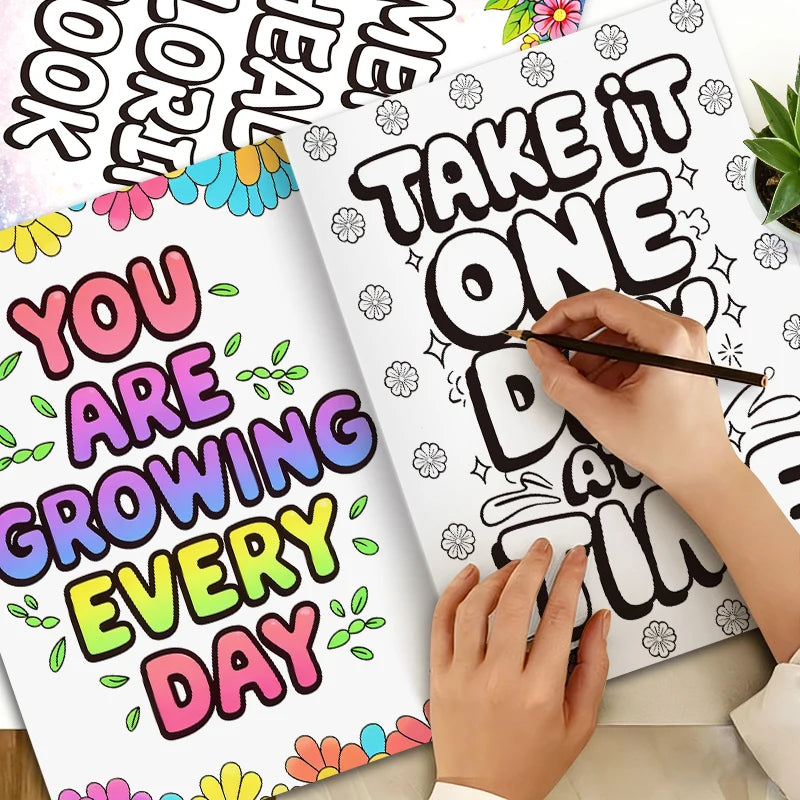 Happiness in Small Moments — Mental Health Colouring Book for Adults