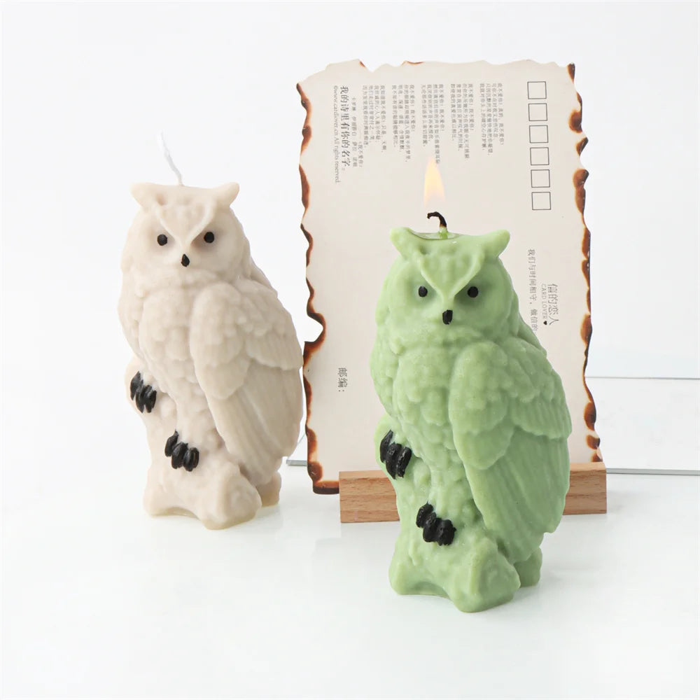 3D Owl Silicone Candle & Craft Mold — DIY Candle Making Gift
